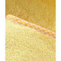 Babyhug Cotton Woven Hooded Lion Embroidery Hodded Towel - Yellow