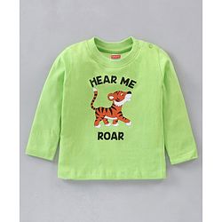 Babyhug Cotton Full Sleeves T-Shirts Tiger Print Pack of 5 - Multicolor