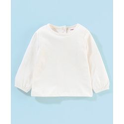 Babyhug 100% Cotton Dungaree With Full Sleeves T-Shirt Floral Embroidery - White & Pink
