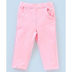 Babyhug 100% Viscose Woven Full Sleeves Embroidered Top and Jeggings Set - Pink & Green