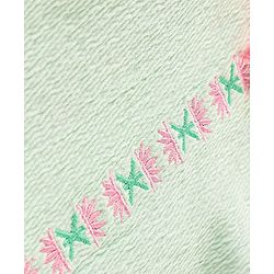 Babyhug 100% Viscose Woven Full Sleeves Embroidered Top and Jeggings Set - Pink & Green