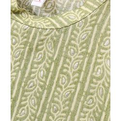 Babyhug Full Sleeves Printed Kurta & Dhoti - Light Green
