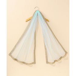Babyhug Sleeveless Embroidered Choli Lehenga And Dupatta - Aqua