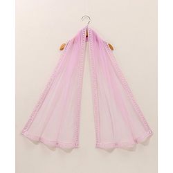 Babyhug Sleeveless Embroidered Choli Lehenga And Dupatta - Lavender