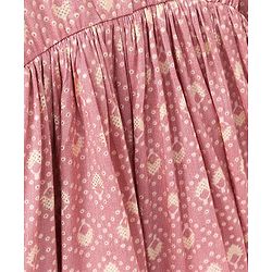 Babyhug Full Sleeves Printed Ethnic Dress - Peach