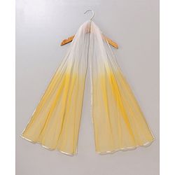 Babyhug Three Fourth Sleeves Embroidered Kurti Palazzo & Dupatta Set with Sequins - Yellow White