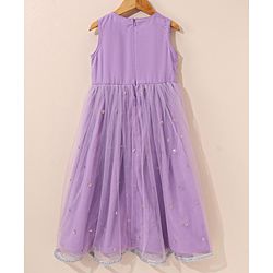 Babyhug Sleeveless Embellished Ethnic Dress- Orchid Bouke