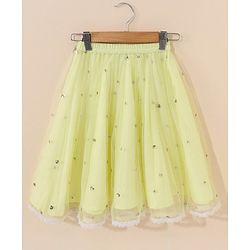 Babyhug Half Sleeves Choli Lehenga And Dupatta Ethnic Printed - Lime Green