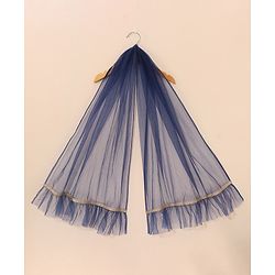 Babyhug Sleeveless Choli Lehenga With Dupatta Embroidered - Blue