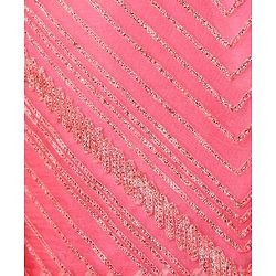 Babyhug Singlet Choli & Lehenga & Dupatta Zari Detailing - Orange Pink