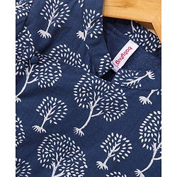 Babyhug Full Sleeves Kurta and Dhoti Set Printed - Indigo