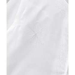 Babyhug Cotton Full Sleeves Kurta and Dhoti Set with Embroidery Solid Colour - Off White
