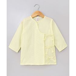 Babyhug Cotton Woven Full Sleeves Embroidery Kurta & Dhoti Set - Yellow