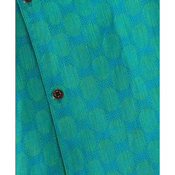 Babyhug Cotton Woven Full Sleeves Ethnic Printed Kurta & Dhoti Set - Rama Green