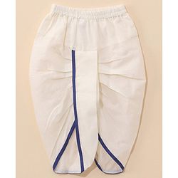 Babyhug Full Sleeves Solid Colour Kurta & Dhoti - Royal Blue White