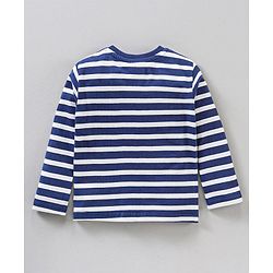 Babyhug Cotton Full Sleeves Tee Stripes & Wild Animals Print Pack of 3- Mullticolor