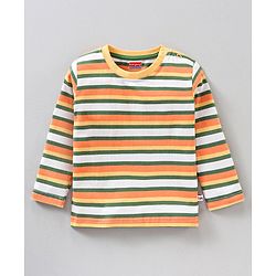 Babyhug Cotton Full Sleeves Tee Stripes & Wild Animals Print Pack of 3- Mullticolor