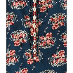 Babyhug Full Sleeves Kurta and Dhoti Set Printed - Indigo