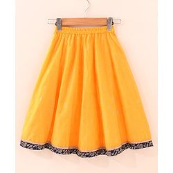 Babyhug Sleeveless Embroidered Choli Lehenga And Dupatta - Blue Yellow