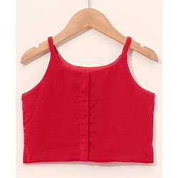 Babyhug Sleeveless Embroidered Choli Lehenga And Dupatta - Red