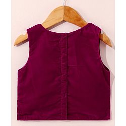Babyhug Sleeveless Choli & Lehenga with Dupatta Embroidered - Magenta