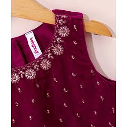 Babyhug Sleeveless Choli & Lehenga with Dupatta Embroidered - Magenta