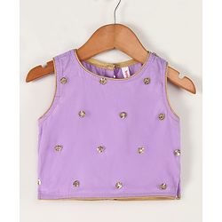 Babyhug Sleeveless Choli & Lehenga with Dupatta - Purple
