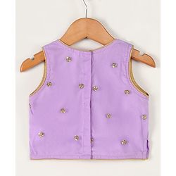Babyhug Sleeveless Choli & Lehenga with Dupatta - Purple