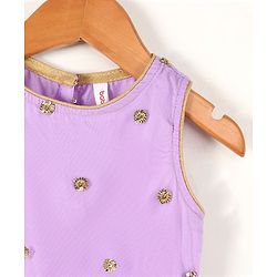 Babyhug Sleeveless Choli & Lehenga with Dupatta - Purple