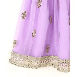Babyhug Sleeveless Choli & Lehenga with Dupatta - Purple