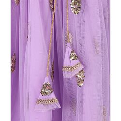 Babyhug Sleeveless Choli & Lehenga with Dupatta - Purple