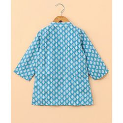 Babyhug Full Sleeves Printed Kurta & Dhoti - Blue