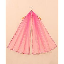 Babyhug Three Fourth Sleeves Embroidered Kurti & Palazzo Set With Dupatta- Fuchsia