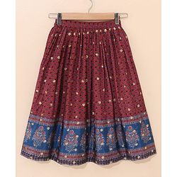 Babyhug Sleeveless Choli Lehenga And Dupatta Printed - Maroon