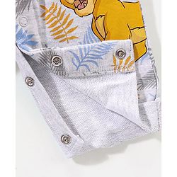 Babyhug Full Sleeves T-Shirt & Dungaree Lion King Embroidery - Green & White