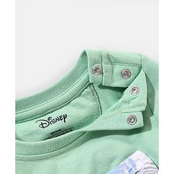 Babyhug Full Sleeves T-Shirt & Dungaree Lion King Embroidery - Green & White