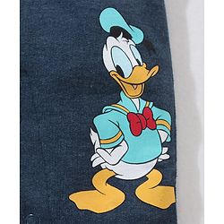 Babyhug Cotton Full Sleeves Striped Tee & Dungaree Set Mickey & Friends Print- Blue