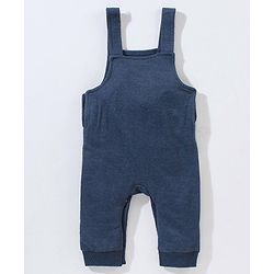 Babyhug Cotton Full Sleeves Striped Tee & Dungaree Set Mickey & Friends Print- Blue
