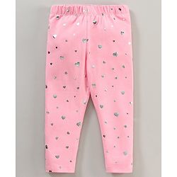 Babyhug Cotton Full Sleeves Top & Leggings Set Kitty & Glitter Print- Mint Pink