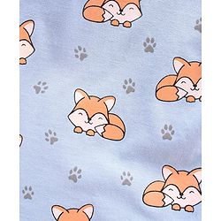 Babyhug Cotton Knit Full Sleeves Night Suit  Fox Print - Blue