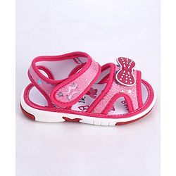 Cute Walk by Babyhug Sandals Bow Applique - Fuchsia