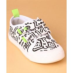 Cute Walk by Babyhug Casual Shoes With Velcro Closure - White