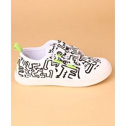 Cute Walk by Babyhug Casual Shoes With Velcro Closure - White