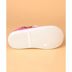 Cute Walk by Babyhug Casual Shoes With Floral Embroidery & Velcro Closure - Pink