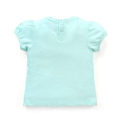 Babyhug Half Sleeves Top Kitty Graphics - Light Blue