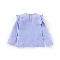 Babyhug Full Sleeves Tee with Graphics & Frill Detailing - Light Purple