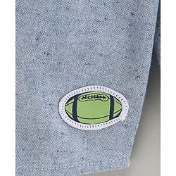 Babyhug Cotton Woven Full Sleeves Shirt Solid Cut & Sew - Blue