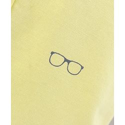 Babyhug Cotton Woven Full Sleeves Shirt Glasses Print - Yellow