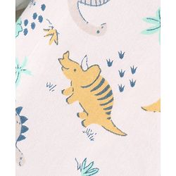 Babyhug Full Sleeves Shirt Dino Print - White