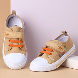 Cute Walk by Babyhug Casual Shoes With Velcro Closure Rocket Print- Mustard